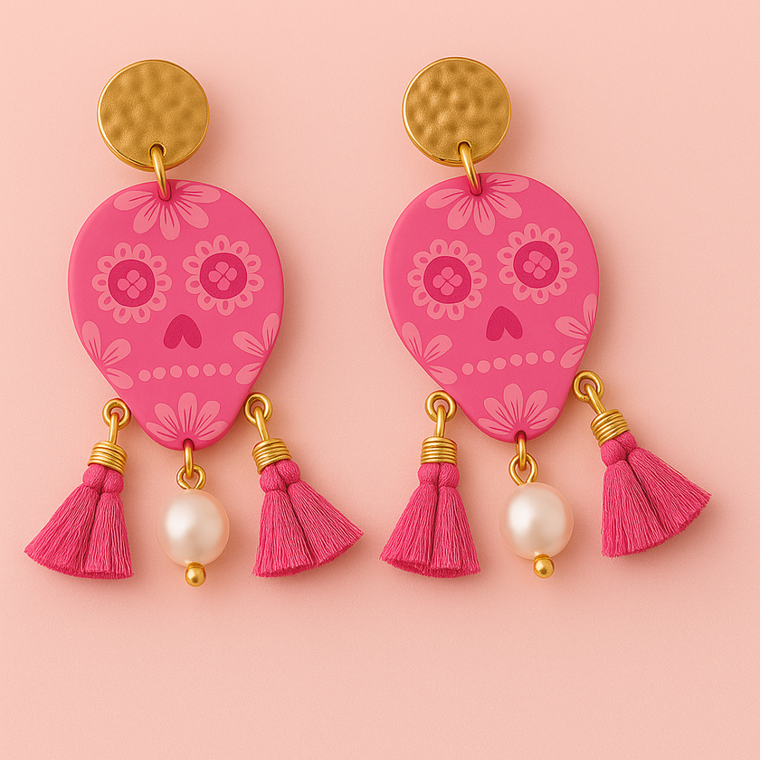 Aretes de Madera Catrina