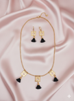 Set collar y aretes papel picado